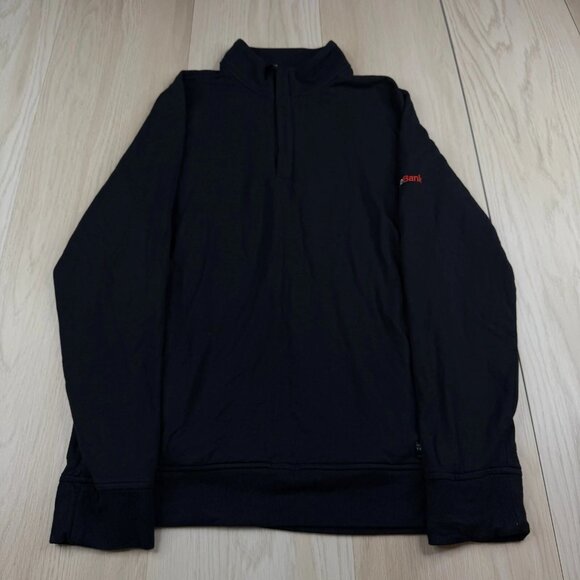 Travis Mathew Mens Black Knit Soft Touch BridgeBank 1/4 Zip Sweater Size Small - Picture 1 of 9